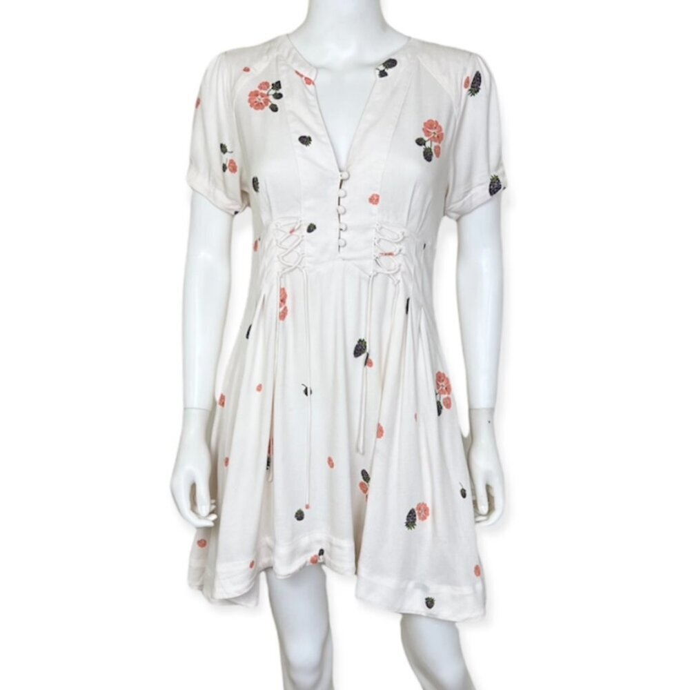 Free People Dream Girl Mini Dress - sz 2 - Picture 8 of 11